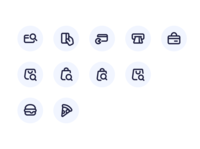 Having fun with icon design real project card credit card burger icon