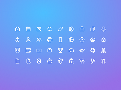 Outliny: A simple, minimal icon set 2px stroke