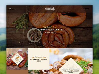 HomePage P. delicatessen food home homepage web webdesign