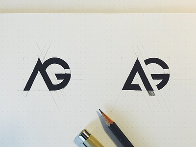 AG logo sketch brand logo real project sketch wip