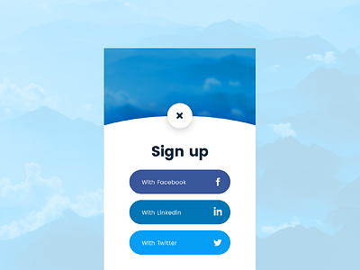 Daily UI 001 dailyui mobile signup ui