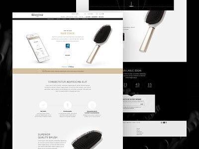 Hair Coach Landing Page - Desktop brush coach connected hair kérastase real project web withings