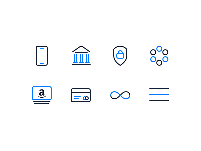 Set Icon — Yeeld amazon bank credit card icon icons infinite line navicon phone security thin unlimited
