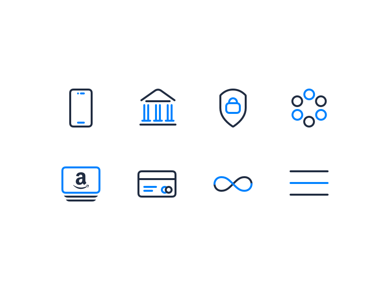 Set Icon — Yeeld thin line icons navicon unlimited infinite credit card amazon security bank phone icon