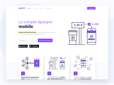 A Brand New Yeeld ✨ app launch save money ui webdesign website
