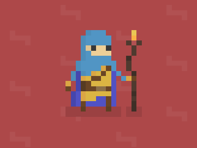 The Illusionist art blue illusionist mage pixel pixel art rpg