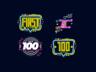 Achievements Icons app design icon illustration logo ui