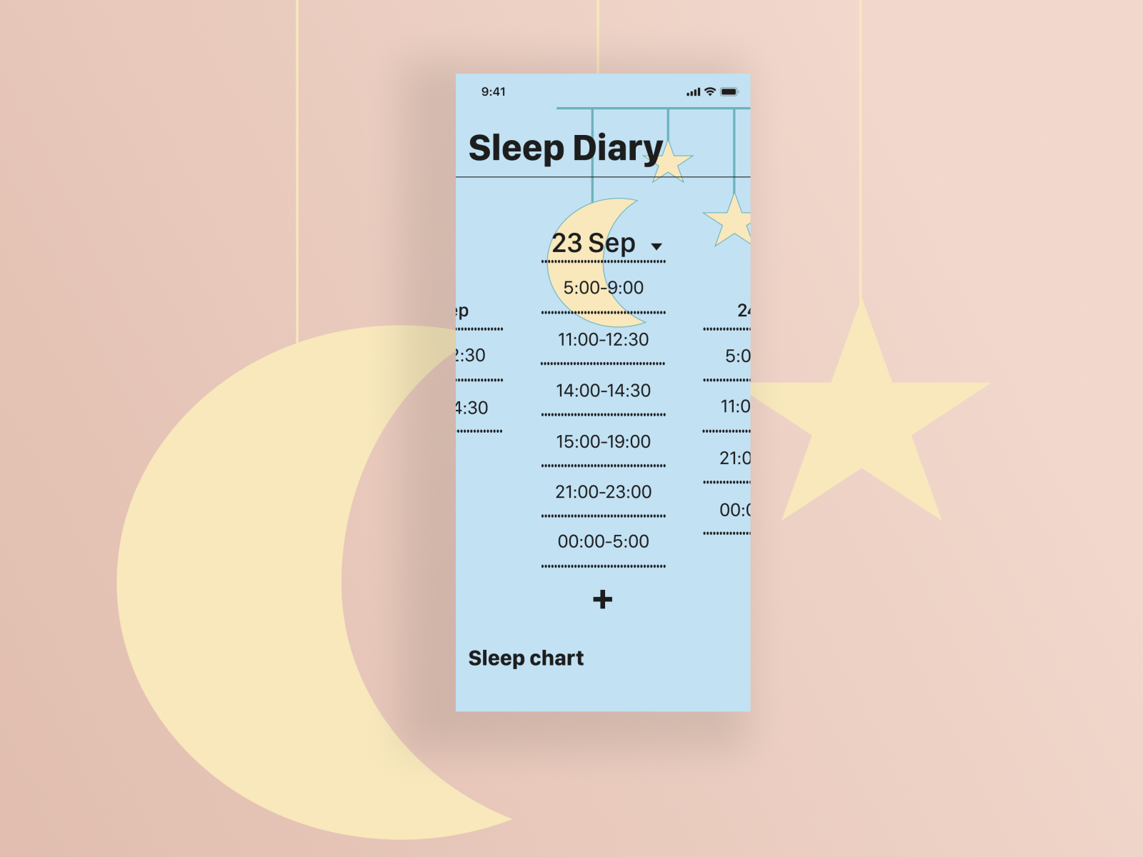 Sleep Diary for Moms App by Natasha Kim on Dribbble