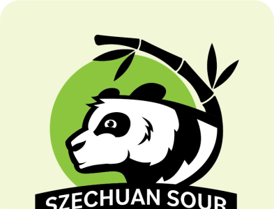 Panda beer branding design flat illustration logo typography vector