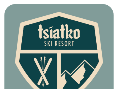 Ski resort bigfoot branding design flat icon illustration logo tsiatko typography vector