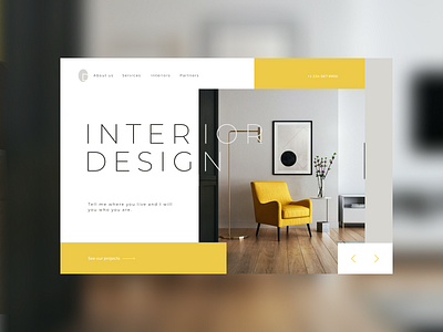 Interior. Web-design of the landing