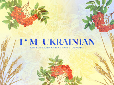 POSTER 'I`M UKRAINIAN. UKRAINE NATIVE'