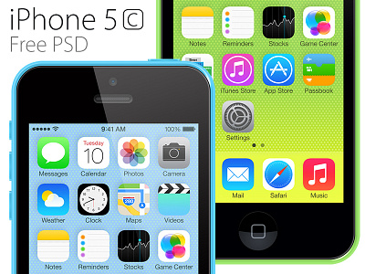 iPhone 5c PSD