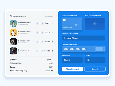 Shopping Cart Payment Screen cart commerce ecommerce payment shopping shopping cart