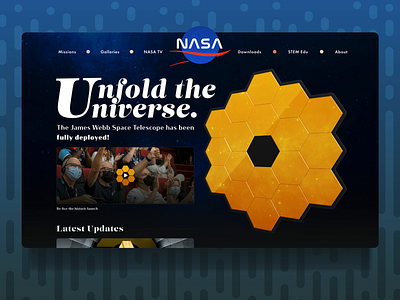 NASA James Webb Landing Page Exploration adobe xd james webb landing page nasa space telescope universe video website