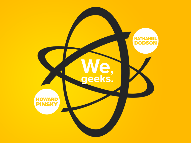 Animated "We, geeks" Logo geeks podcast science