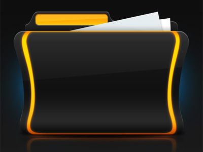Tron Style Folder folder icon tron