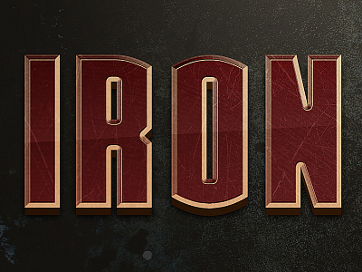 Iron Man Text Update effect iron man text
