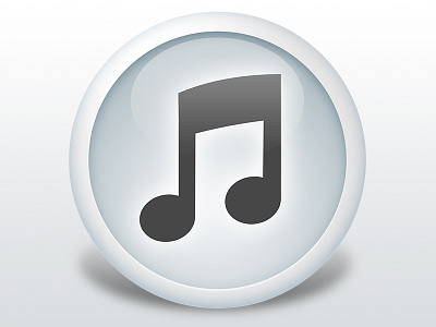 White iTunes Icon icon itunes
