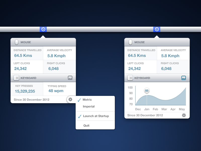 Footprints Final User Interface footprints ui track app mac