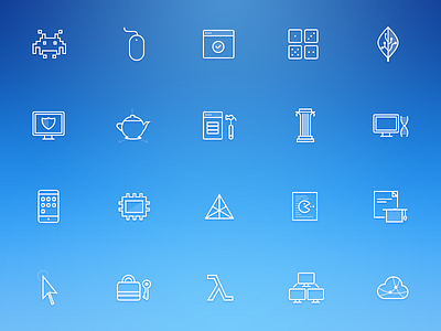 Icons for Computer Science Modules cs icons module thin