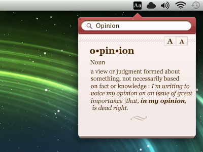Dictionary App design dictionary interface mac osx ui
