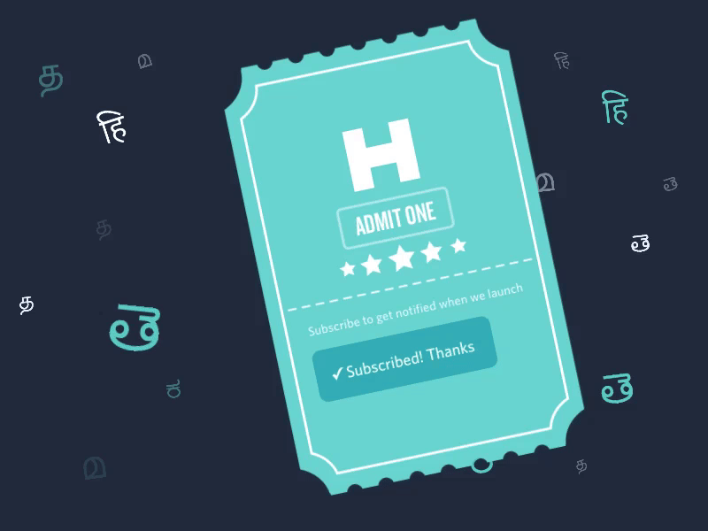 Hype Ticket animation clean field form hype interaction ticket ui ux