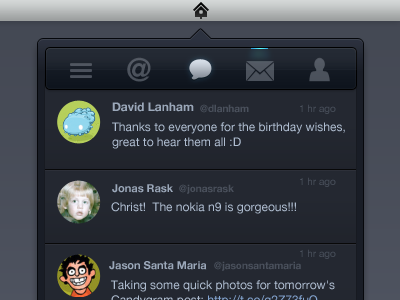 Tweet House app concept mac menubar osx twitter ui