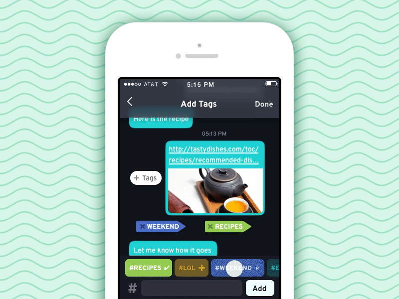 #8 Adding Tags [Rethinking the Chat Interface] app chat save tags ui ux