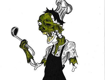 Zombie art character design creature design illustration ink traditional art