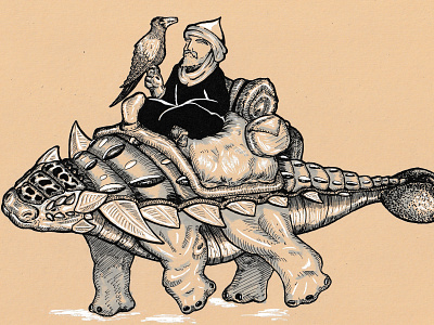 Dessert sage art cartoon character design creature design dinosaur illustration ink
