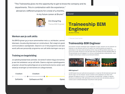 Brunel - Traineeship detail page - prototype detail ipad prototype traineeship ui