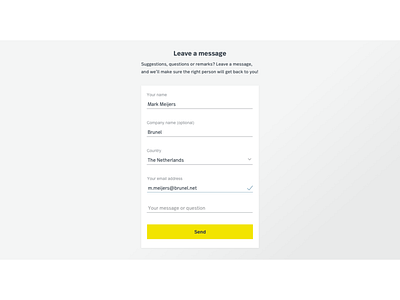 Brunel - contact form contact contact form form ui elements uidesign