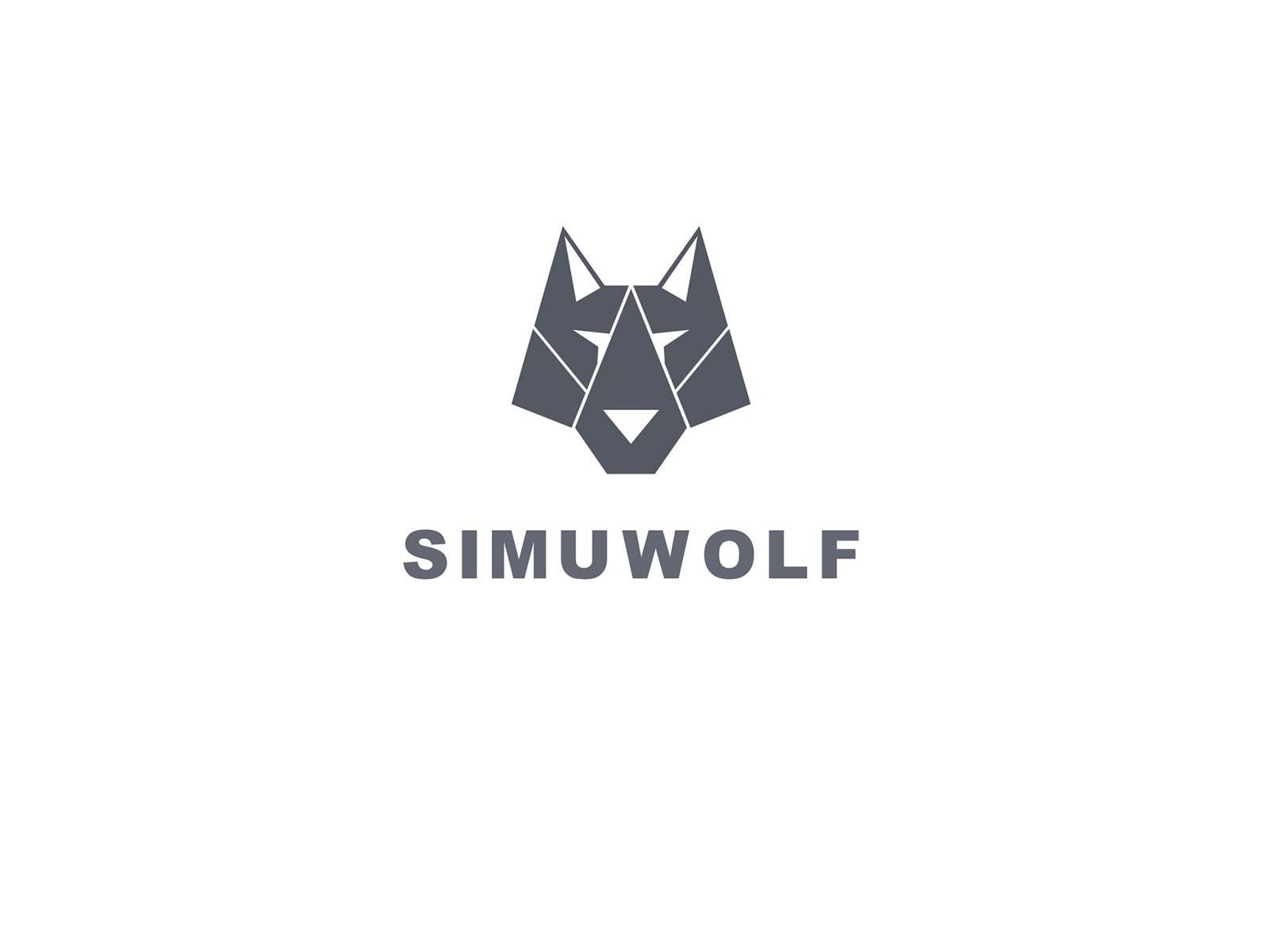 Simu wolf graphic design logo vector