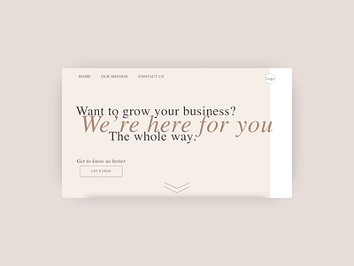 Business Consulting Homepage design minimal typography ui ux vector web website