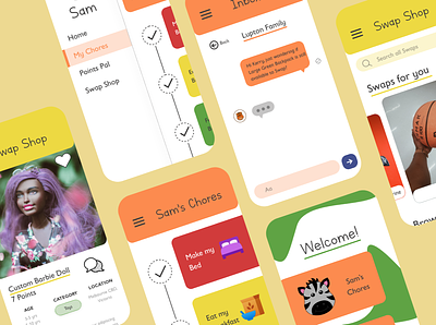 Toy Swapping Marketplace App design ui ux