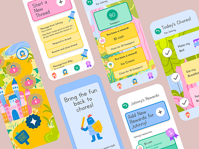 Kids Chores App design ui ux