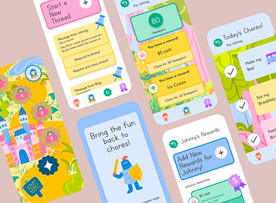 Kids Chores App design ui ux