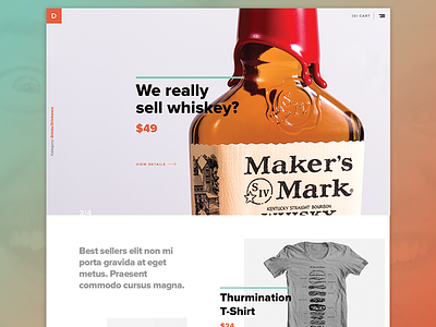 Store Features carousel ecommerce product store t-shirt whiskey