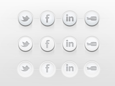 Social Icons active buttons hover passive social social media