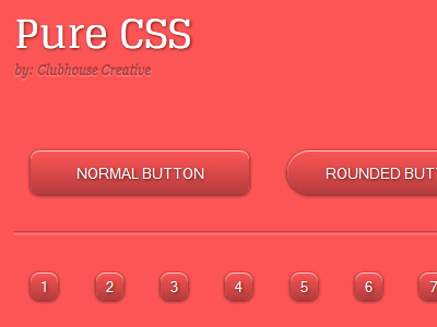 Pure CSS UI Kit css3 less pure semantic grid system ui