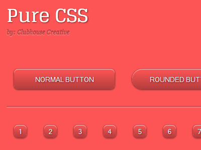 Pure CSS UI Kit ui css3 less semantic grid system pure