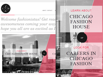 Chicago Fashion House blog buttons call to action chicago design fashion rwd