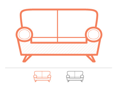 Couch Icon couch icon minimalist