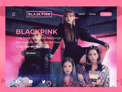 Redesign Website Blackpink adobe xd app branding design design apps figma graphic design illustration logo ui user experience user interface ux