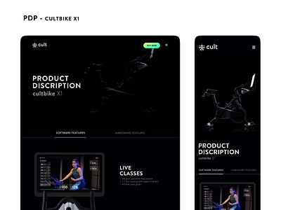 Product Description Page - Cultbike X1 ui ux