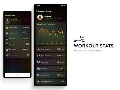 CultROW Workout Stats ui ux