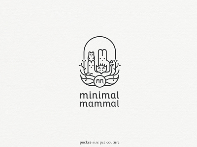 Minimal Mammal Logo animal branding couture design ferret hamster hedgehog icon identity line lineart lines logo logodesign luxury mammal minimal minimalism pet rabbit