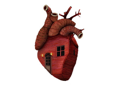"Open the door, step in." anatolian heart house illustration music revival rock song