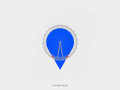 Pin Series: London london london eye monument pin united kingdom vector